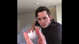 This man’s optical illusion with a ping pong ball will blow up your mind
