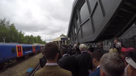 Crowded Ascot Station
