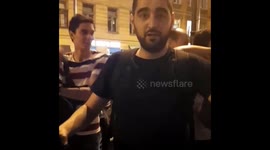 Confused nationalities on the streets of St. Petersburg