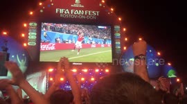 Russia fans celebrate third goal against Egypt