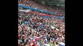 Russian stands erupt after 3-1 win against Egypt