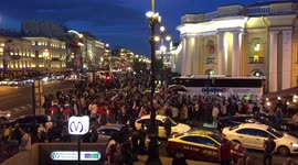 World Cup street celebrations after Russia victory