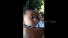 unable to hold the sleepy baby asleep in seconds