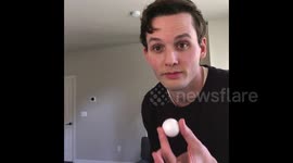 Newsflare Edit - This man’s optical illusion with a ping pong ball will blow up your mind