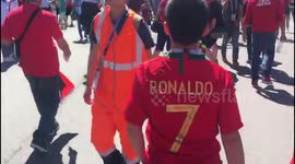 Fans show support for Cristiano Ronaldo ahead of Morocco fixture