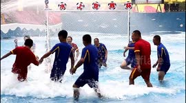 Chinese play bizarre game of water football to mark World Cup