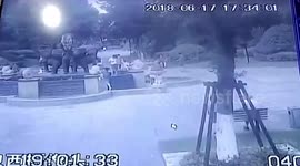 Stone sculpture tumbles down from fountain pool, hits boy