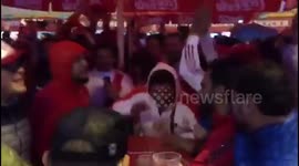 Peru fans bang drums and sing in rainy Ekaterinburg ahead of France fixture