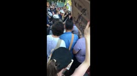 Police beat peaceful protesters in Philadelphia