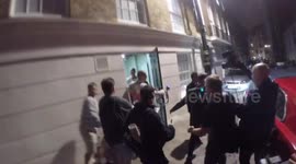 Elton John captured departing club in Mayfair