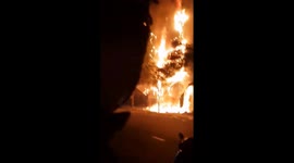 The house was burned by fire in just a few minutes