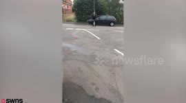 Bizarre moment an Uber driver goes to extreme lengths to get five-stars