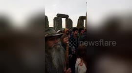 Hundreds gather to bang drums at Stonehenge for Summer Solstice