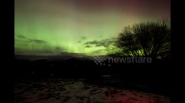 Northern Lights time-lapse filmed at Scotland's Cairngorms National Park