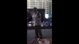 Playing rock-paper-scissors with strangers in NYC