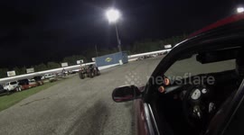 Nissan 240sx 40-50mph tandem drift as lead car.
