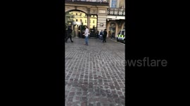 Armed police arrive at Charing Cross after reports of 'man on the tracks claiming to have a bomb'