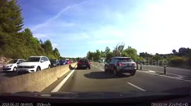 Car dangerously reverses on motorway 'after missing exit' in France