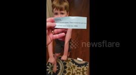 Parents-to-be send son on scavenger hunt for baby gender reveal