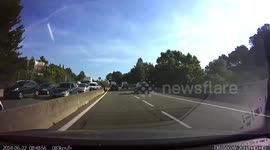 Car dangerously reverses on motorway 'after missing exit' in France