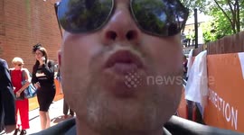 SONY camera gets a surprise kiss from stranger on the way to Royal Ascot