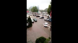 Rain storm collapse Sarajevo