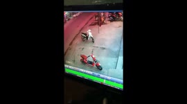 The motorbike auto moved and collided with other vehicles after a traffic accident