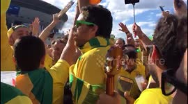 Relieved Brazil fans party in St Petersburg after late victory over Costa Rica