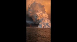 Hawaii volcano erupts sends lava into ocean