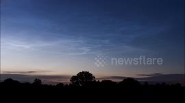 Time Lapse Of Creeping Noctilucent Clouds