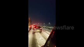 Stuck on the  M62 1st March 2018