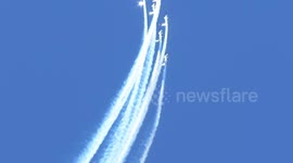 Air acrobátic show in Copacabana beach