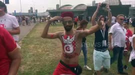 Tunisian fans in high spirits ahead of Belgium match