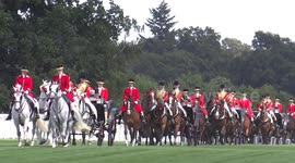 The Queen Elizabeth II procession at Royal Ascot Ladies day 2018