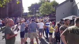 Killers fans in Swansea make the most of UK Heatwave