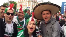 Mexican fans in Russia react after win over South Korea