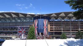Security at work at the entrance to Royal Ascot on Ladies Day