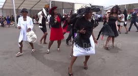 Racegoers celebrate Ladies Day with a Dance in the Silver Ring - Royal Ascot 2014