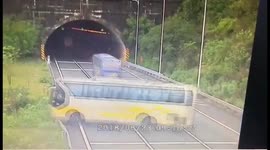Schoolteachers thrown from window as coach flips over in horror crash