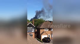Fire sends giant plume of smoke into sky over Sutton Coldfield