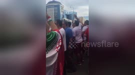Iran fans chant 'Ronaldo bye' as team bus leaves hotel in Saransk
