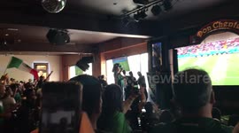 US World Cup Fans Celebrate Mexico's Win Against Korea in Downtown Los Angeles Restaurant