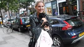 Ashley James takes new puppy to LFW event