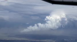 Flying Over Holuhraun Eruption. Iceland
