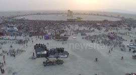 Drone films Burning Man 2014
