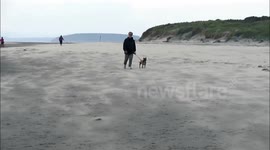 High winds create stunning beach scenes