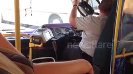 Wobbly steering wheel falls off Malta bus