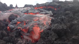 Lava flow from a Hawaiian volcano