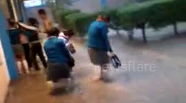 Inundación en CBTIS 75 Técnica de escape