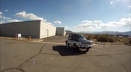 Guy trys to run over Dirtbike rider